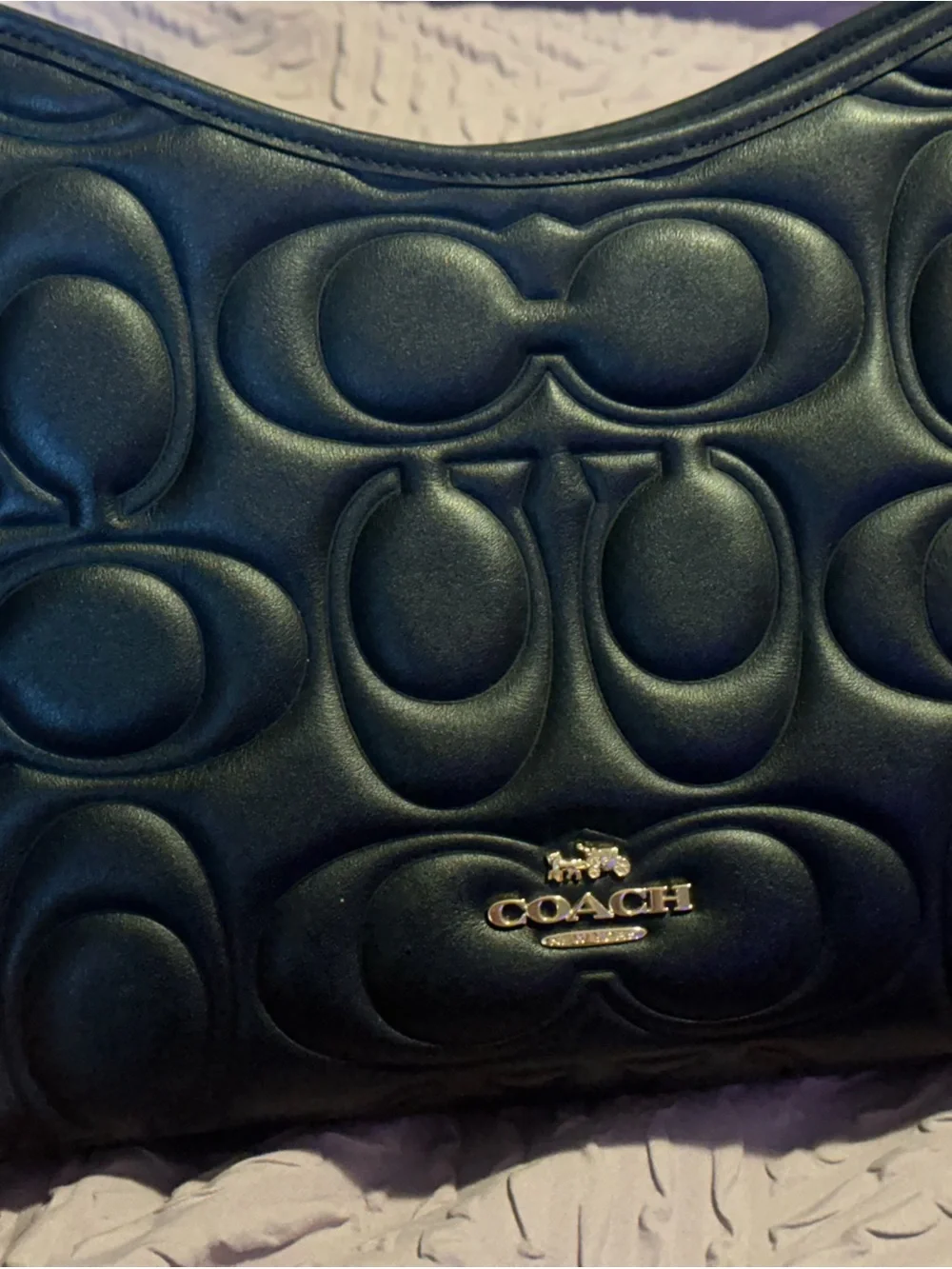 Coach Laurel Black Signature leather CZ178 BEAUTIFUL 😍 - Picture 7 of 8